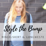 Trend-Look: Maternity Style mit Ringelshirt und Long-Weste