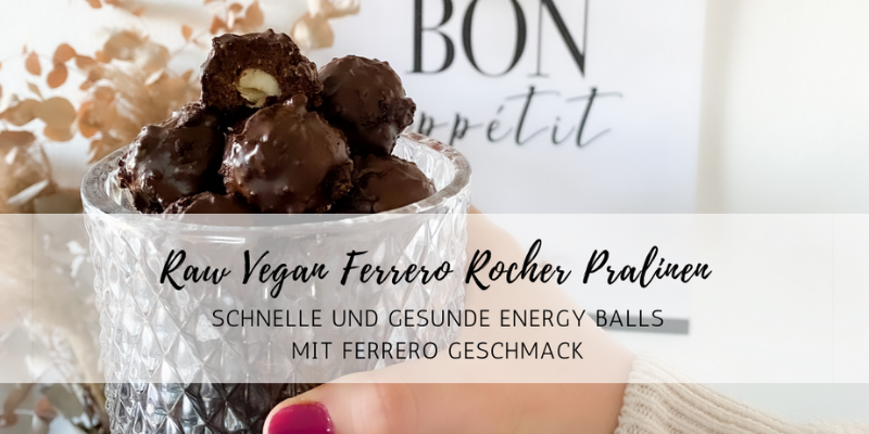 Schnelles Raw Vegan Rezept: gesunde Ferrero Rocher Energy Balls