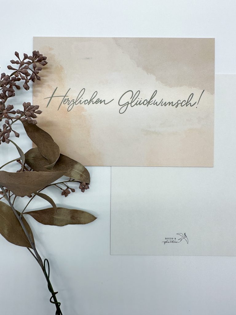 Herzlichen Glückwunsch, von Seeds and Feathers